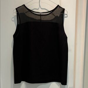 Simon Chang Black Mesh Sleeveless Top 👵MT